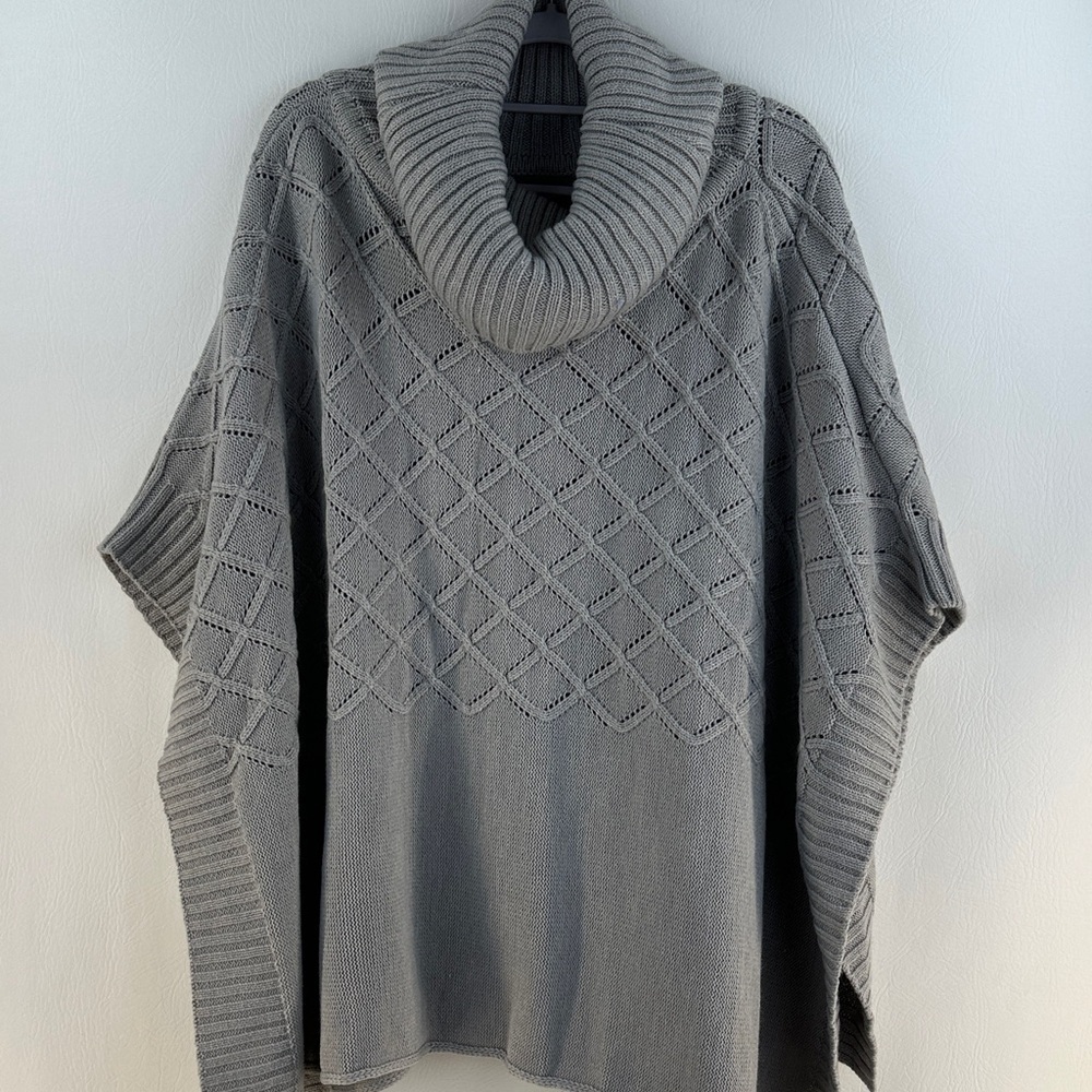 Madison 88 Cowl Neck Poncho Knit Sweater